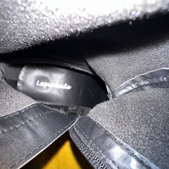 Lemonade Womens Size 8.5 Above Knee/Thigh Gothic 3 Inch Heel Boot 1/4 Side Zip - Picture 13 of 14